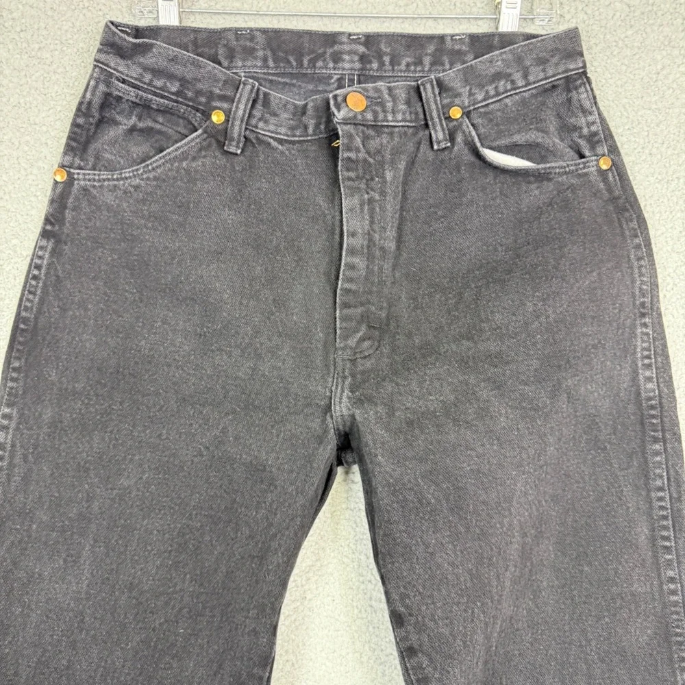 Vintage Wrangler 13MWZWK Cowboy Cut Jeans Mens 32x36 Faded Black Made in USA